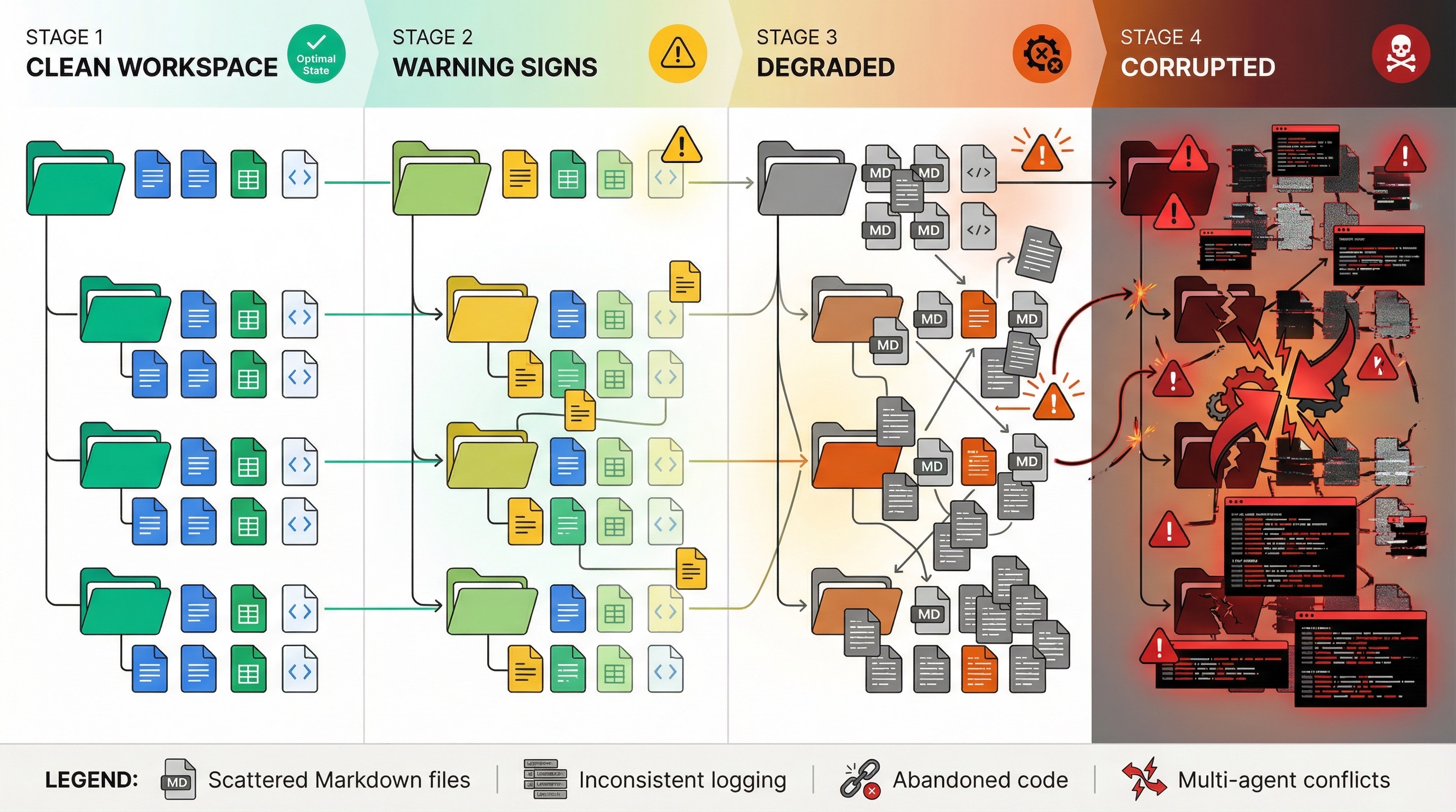 工作区环境退化过程